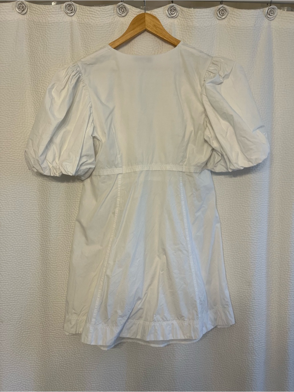 Endless Rose White Puff Sleeve Button-Front Tunic - Picture 2 of 3